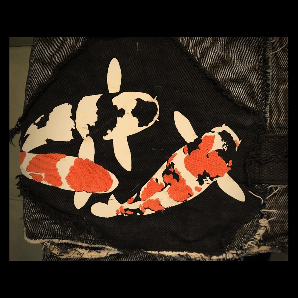 Goorin Bros messenger bag with Koi